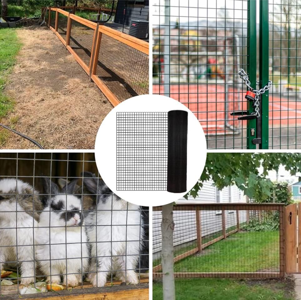 36 inch×50 ft Black Vinyl Coated Hardware Cloth 19 Gauge 1/4 inch Black PVC Hardware Cloth, Black Welded Wire Fence Supports Poultry-Netting Cage-Home Improvement and Chicken Coop