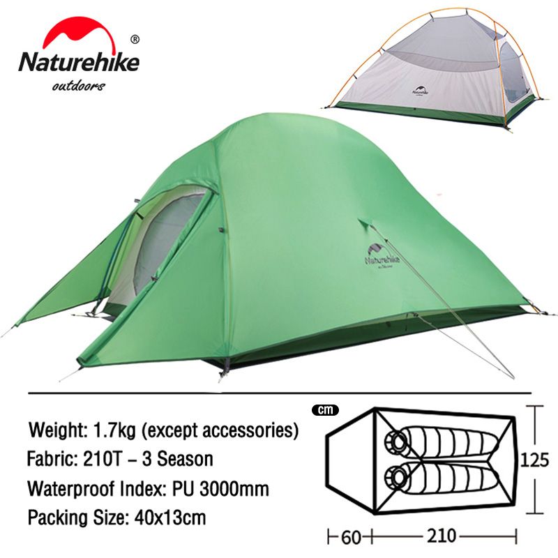 Naturehike Cloud Up 3 Upgraded Tent Ultralight Camping Tent Waterproof Outdoor Hiking Travel Tent Backpacking Cycling Tent