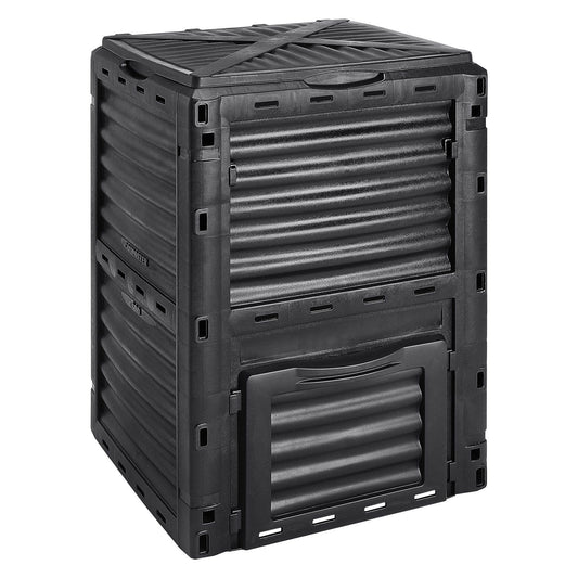 VEVOR Garden Compost Bin 80 Gal, BPA Free Composter, Large Capacity Outdoor Composting Bin with Top Lid and Bottom Door, Easy Assembling, Lightweight, Fast Creation of Fertile Soil